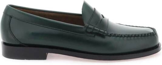 G.h. Bass & Co. Handgemaakte leren Penny Loafers Green Heren