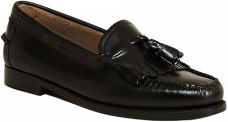 G.h. Bass & Co. Geborsteld Leren Kiltie Loafers met Kwastjes Black Dames