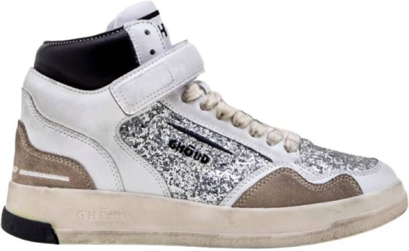 Ghoud Glitter High Top Sneakers White Dames