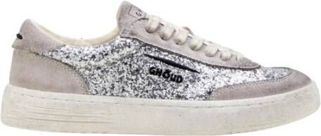 Ghoud Glitter Leren Sneakers Gray Dames