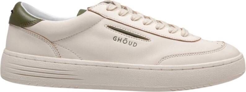 Ghoud Ivoor Groen Leren Veterschoenen Beige Heren