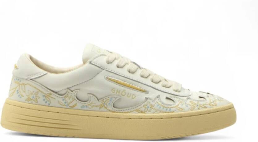 Ghoud Ivoor Leren Lage Sneakers White Dames