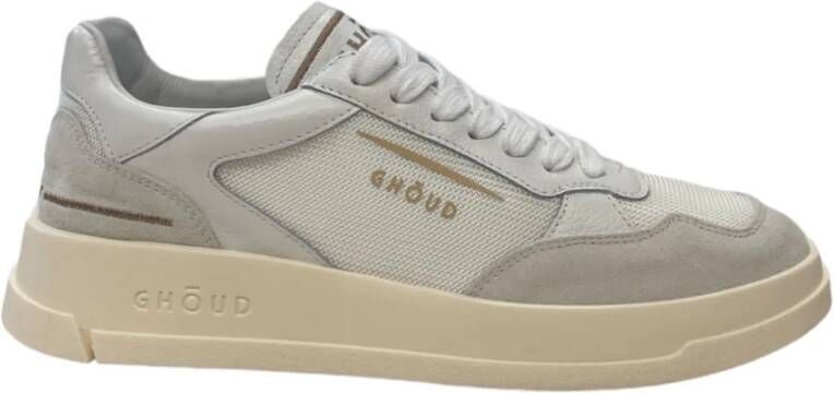 Ghoud Lage Mesh Suede Damessneakers White Dames