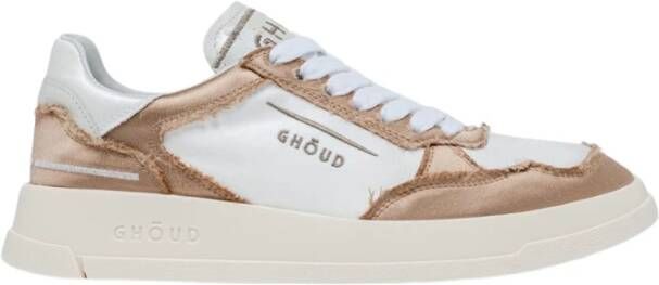 Ghoud Lage Satijnen Sneakers Beige Dames