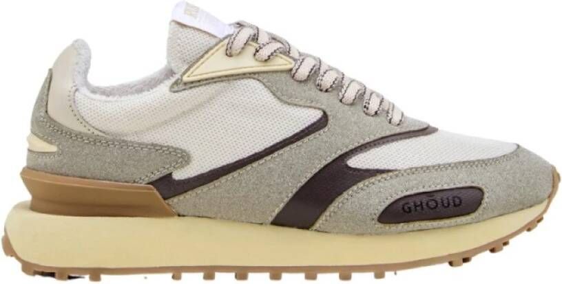 Ghoud Lage Sneakers in Off White en Beige Gray Dames