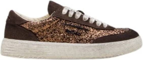 Ghoud Lido Luxe Sneakers met Pailletten Brown Dames