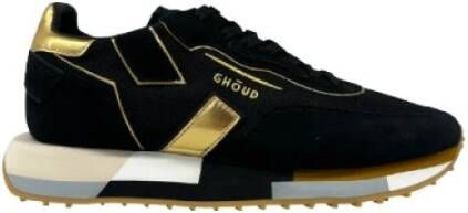 Ghoud Luxe Zwarte Sneakers met Gouden Accenten Black Heren