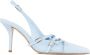 Gia Borghini Blauwe Leren Puntige Sandalen Blue Dames - Thumbnail 1