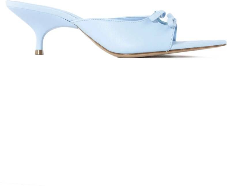 Gia Borghini Blauwe Leren Puntige Sandalen Blue Dames