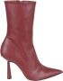 Gia Borghini Bordeaux Enkellaarzen Elegante Stijl Red Dames - Thumbnail 4