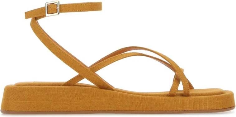 Gia Borghini Mosterdstof Rosie 16 sandalen Oranje Dames