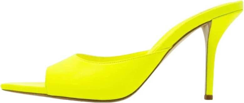 Gia Borghini Pointe Toe Mule Highlighter Yellow Hakken Yellow Dames