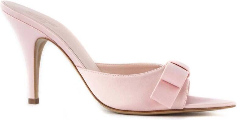 Gia Borghini Roze Satijnen Honorine Mule Sandalen Pink Dames