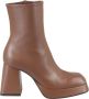 Giampaolo Viozzi Elegante Nappa Leren Hakken Brown Dames - Thumbnail 1