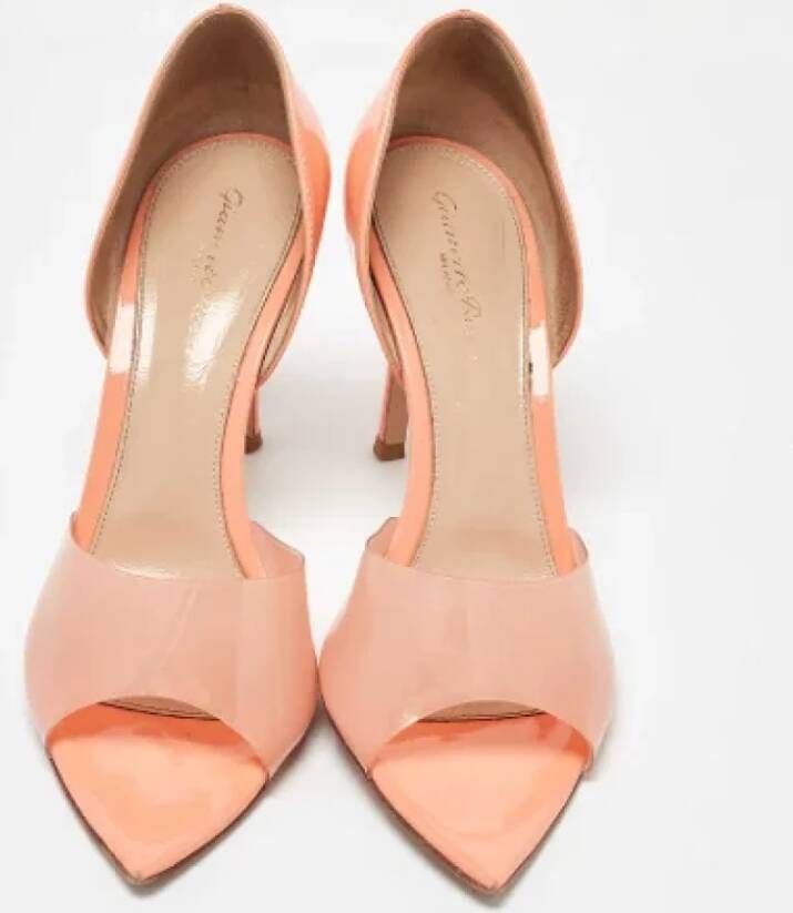 Gianvito Rossi Pre-owned Fabric heels Orange Dames