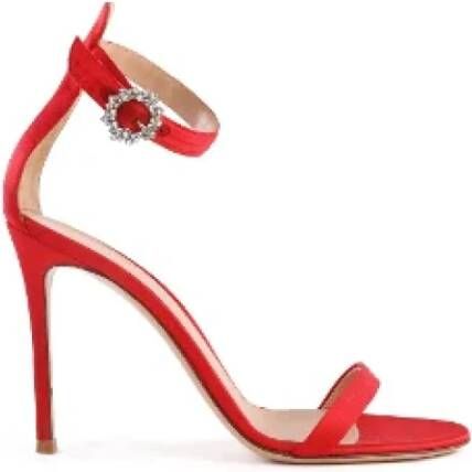 Gianvito Rossi Pre-owned Fabric sandals Red Dames