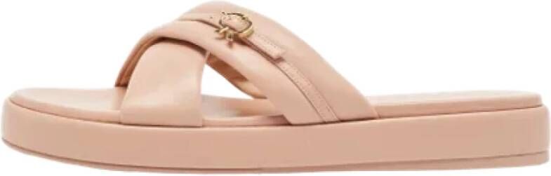 Gianvito Rossi Pre-owned Leather flats Pink Dames