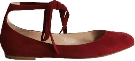 Gianvito Rossi Pre-owned Leather flats Red Dames