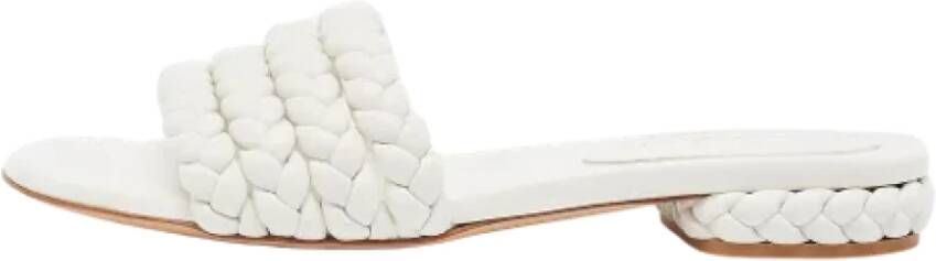 Gianvito Rossi Pre-owned Leather flats White Dames