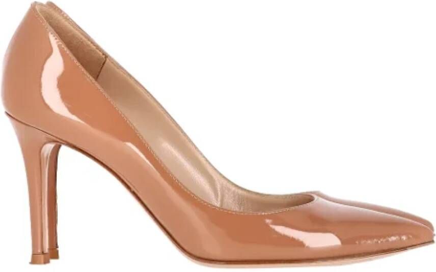 Gianvito Rossi Pre-owned Leather heels Beige Dames