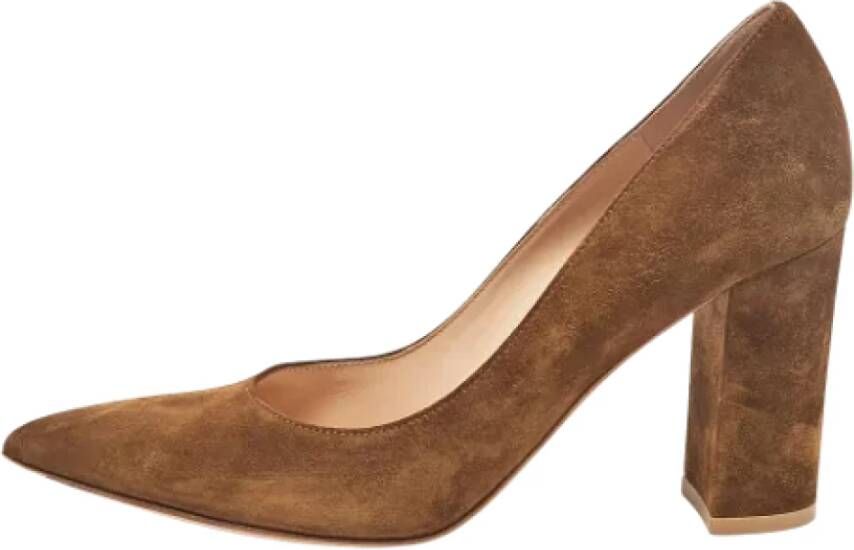 Gianvito Rossi Pre-owned Leather heels Brown Dames