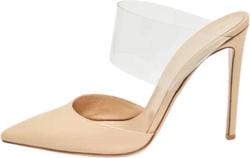 Gianvito Rossi Pre-owned Leather mules Beige Dames