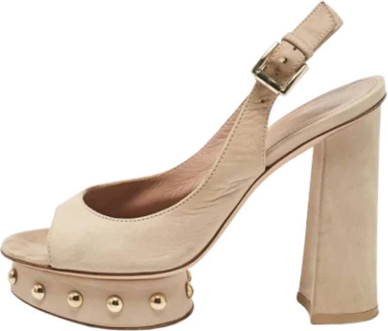 Gianvito Rossi Pre-owned Leather sandals Beige Dames