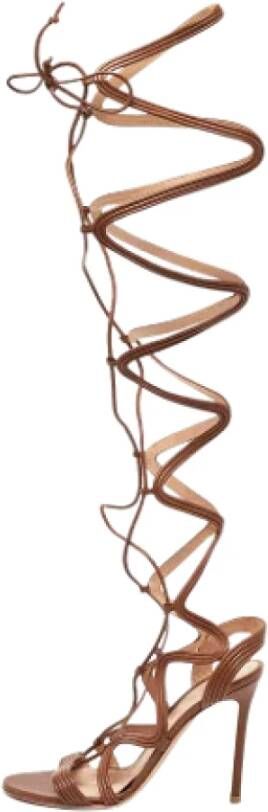 Gianvito Rossi Pre-owned Leather sandals Brown Dames