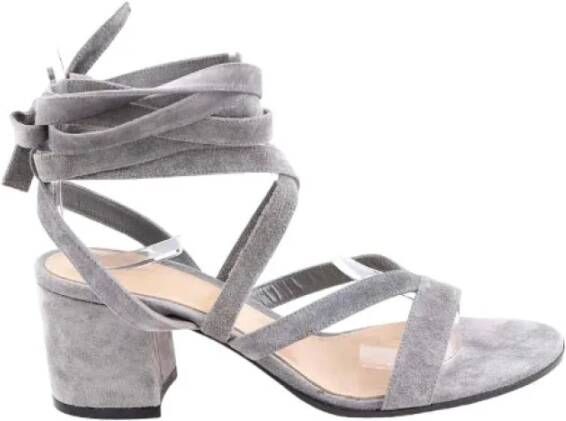 Gianvito Rossi Pre-owned Leather sandals Gray Dames