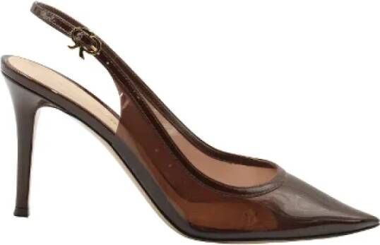 Gianvito Rossi Pre-owned Plastic heels Brown Dames