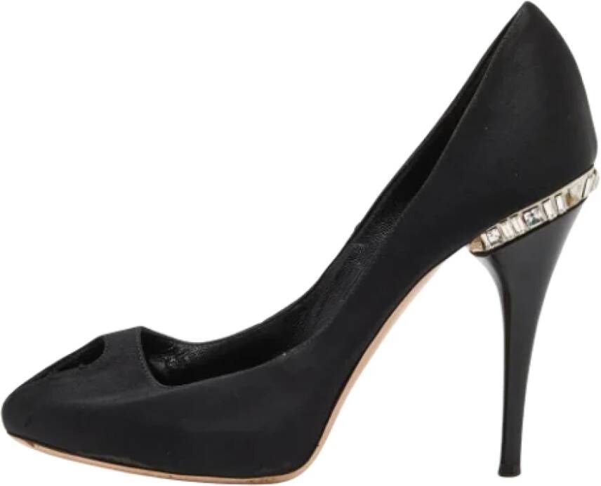 Gianvito Rossi Pre-owned Satin heels Black Dames