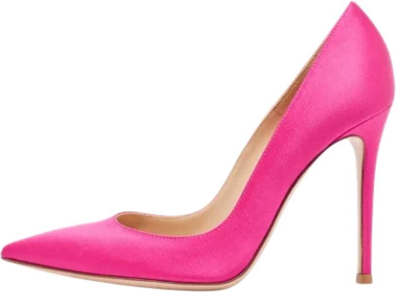 Gianvito Rossi Pre-owned Satin heels Pink Dames