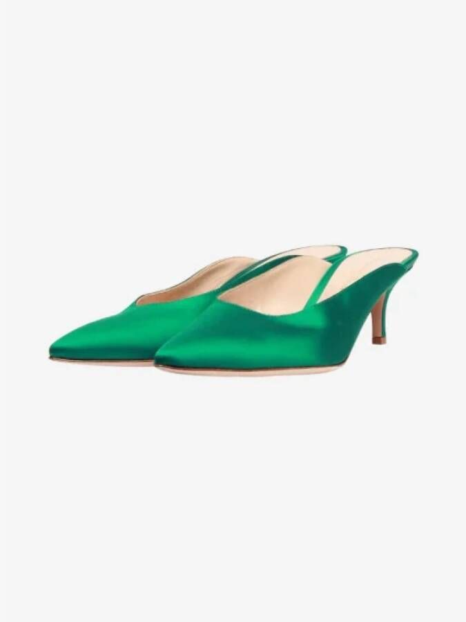 Gianvito Rossi Pre-owned Satin mules Green Dames