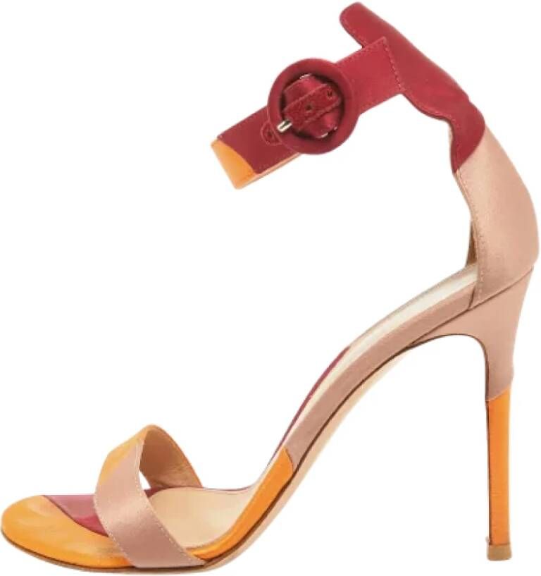 Gianvito Rossi Pre-owned Satin sandals Multicolor Dames