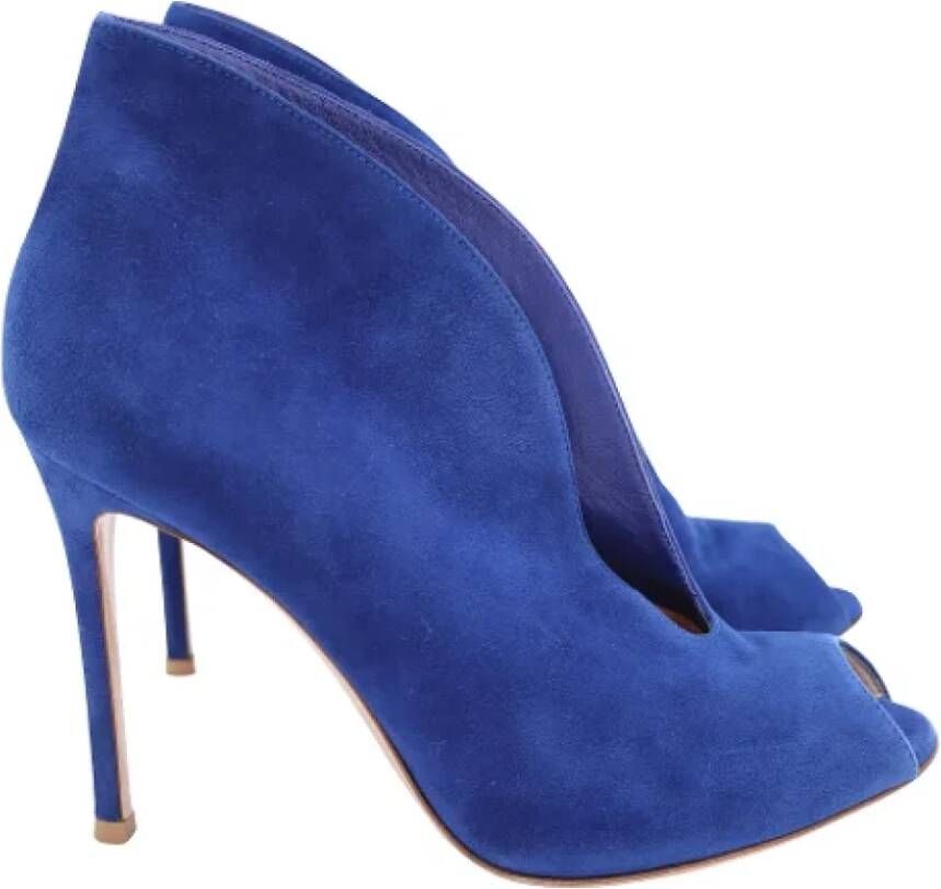 Gianvito Rossi Pre-owned Suede boots Blue Dames