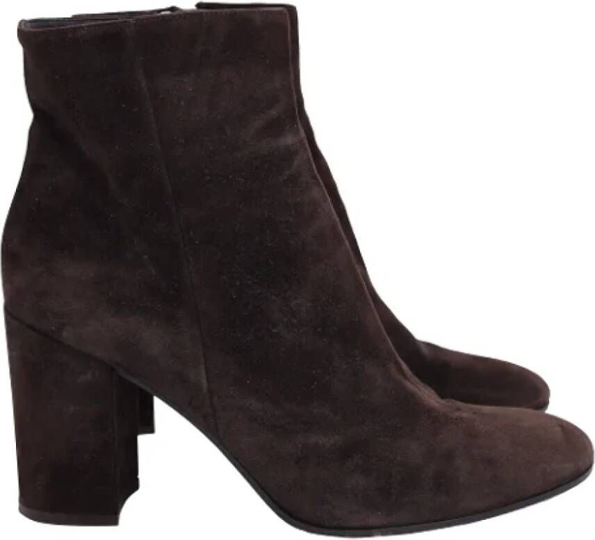 Gianvito Rossi Pre-owned Suede boots Brown Dames