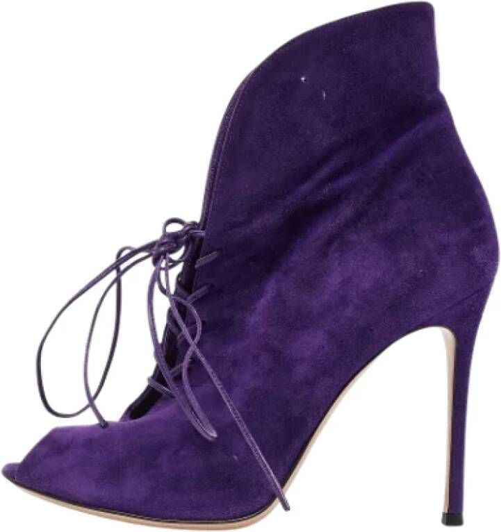 Gianvito Rossi Pre-owned Suede boots Purple Dames