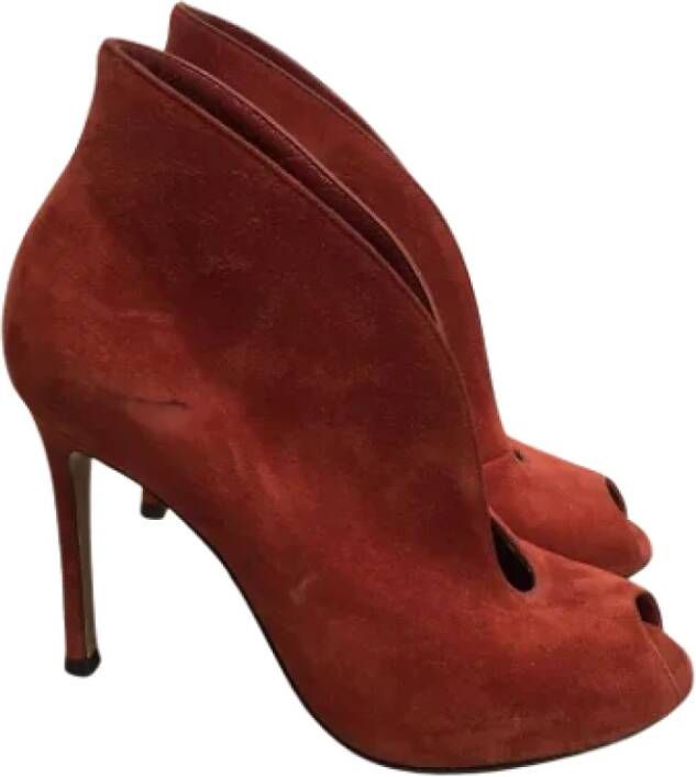 Gianvito Rossi Pre-owned Suede boots Red Dames