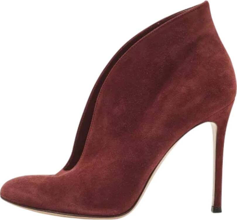 Gianvito Rossi Pre-owned Suede boots Red Dames