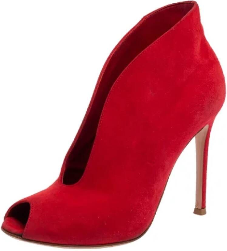 Gianvito Rossi Pre-owned Suede boots Red Dames