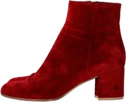 Gianvito Rossi Pre-owned Suede boots Red Dames