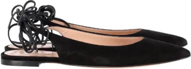 Gianvito Rossi Pre-owned Suede flats Black Dames