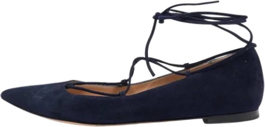 Gianvito Rossi Pre-owned Suede flats Blue Dames