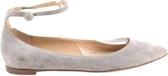 Gianvito Rossi Pre-owned Suede flats Gray Dames