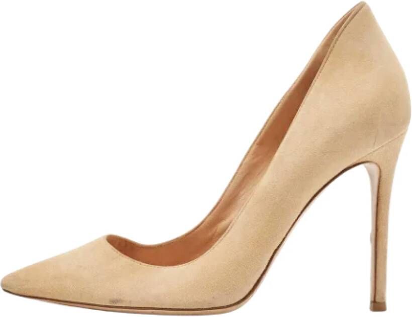 Gianvito Rossi Pre-owned Suede heels Beige Dames