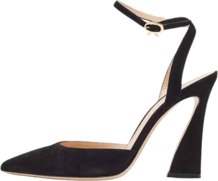 Gianvito Rossi Pre-owned Suede heels Black Dames