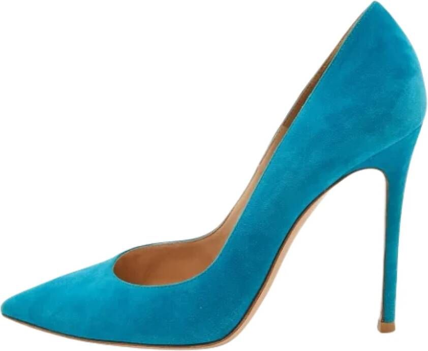 Gianvito Rossi Pre-owned Suede heels Blue Dames