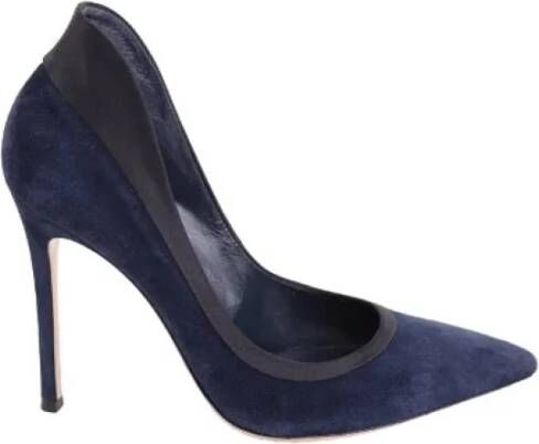 Gianvito Rossi Pre-owned Suede heels Blue Dames