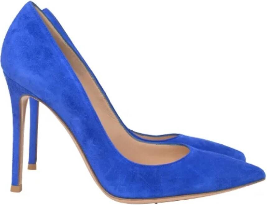 Gianvito Rossi Pre-owned Suede heels Blue Dames