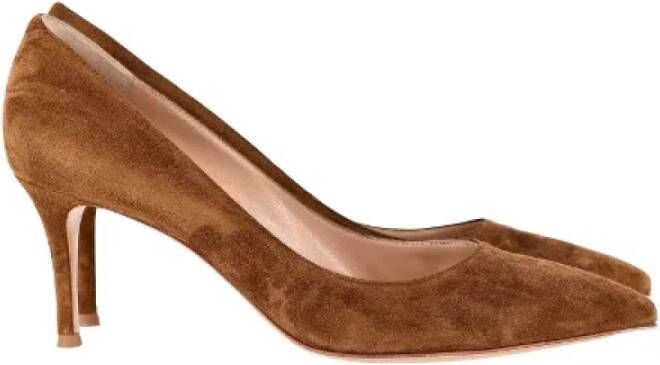 Gianvito Rossi Pre-owned Suede heels Brown Dames